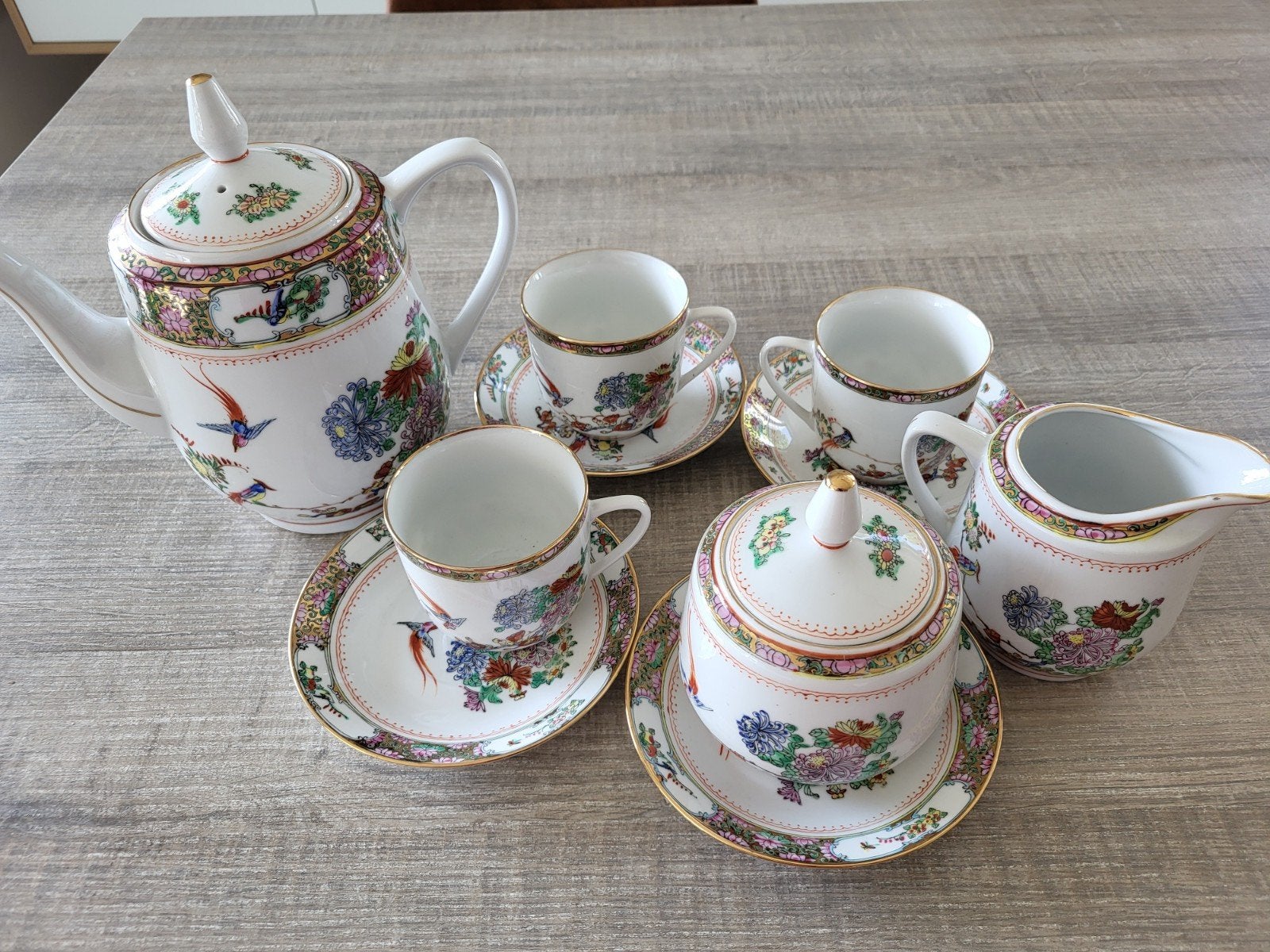 chinees koffieset, Ophalen