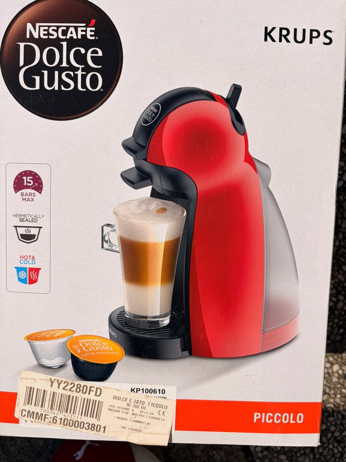 Dolce gusto nescafe krups, Elektronische apparatuur, Koffiezetapparaten, Ophalen, 2 tot 4 kopjes, Koffiepads en cups, Afneembaar waterreservoir