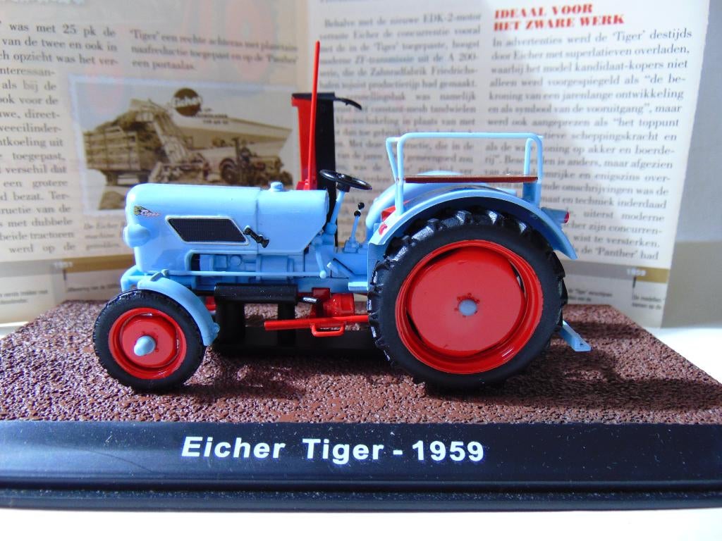 Modèle de tracteur Eicher Tiger EM 200 - 1959 - 1/32, Enlèvement ou Envoi, Comme neuf, Tracteur et Agriculture, Autres marques