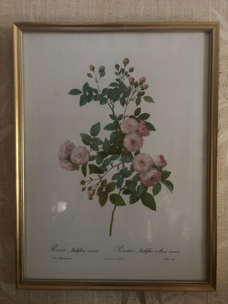 3 kadertjes met bloemenafbeelding, Enlèvement