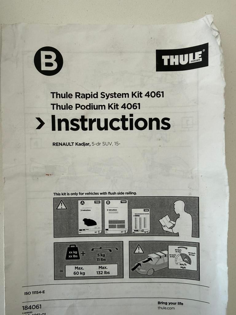Thule kit 4061 184061, Ophalen of Verzenden, Nieuw