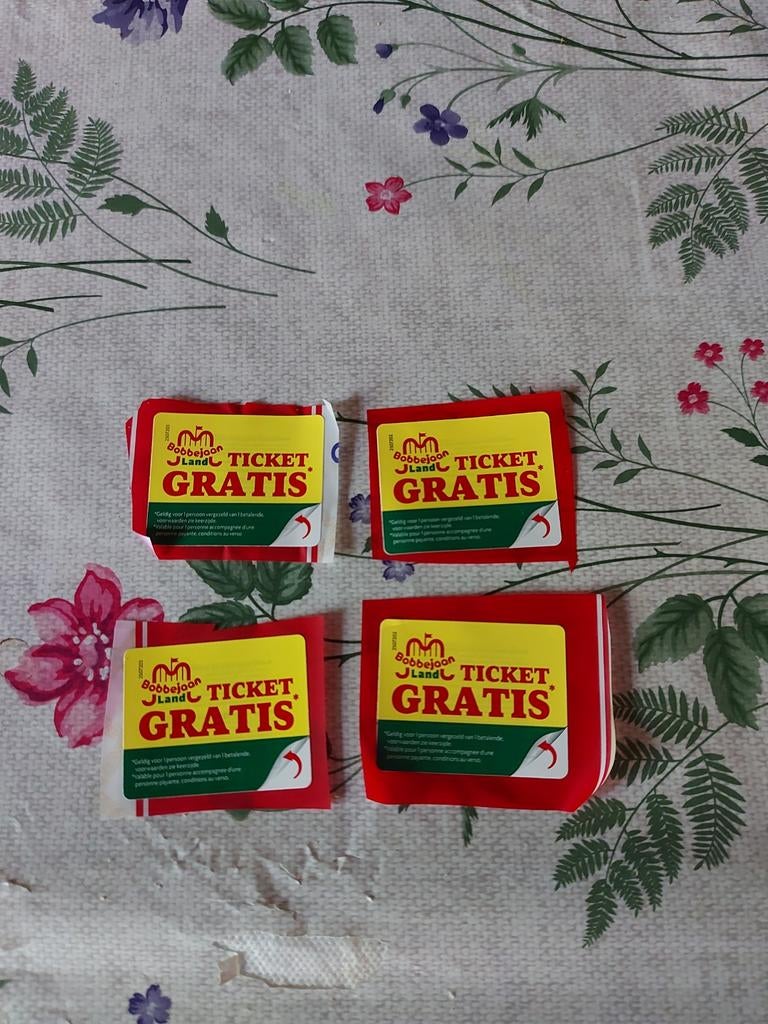Gratis inkomticket bobbejaanland, Tickets en Kaartjes