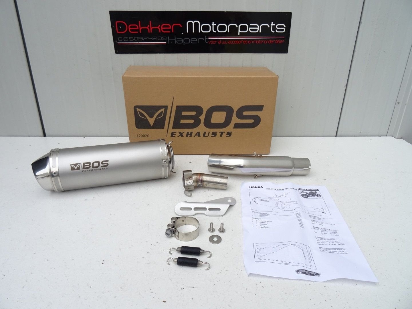 Bos Exhausts Sport Uitlaat Demper Honda CB600F Hornet 2007 >, Motoren, -, -, Nieuw, Ophalen of Verzenden