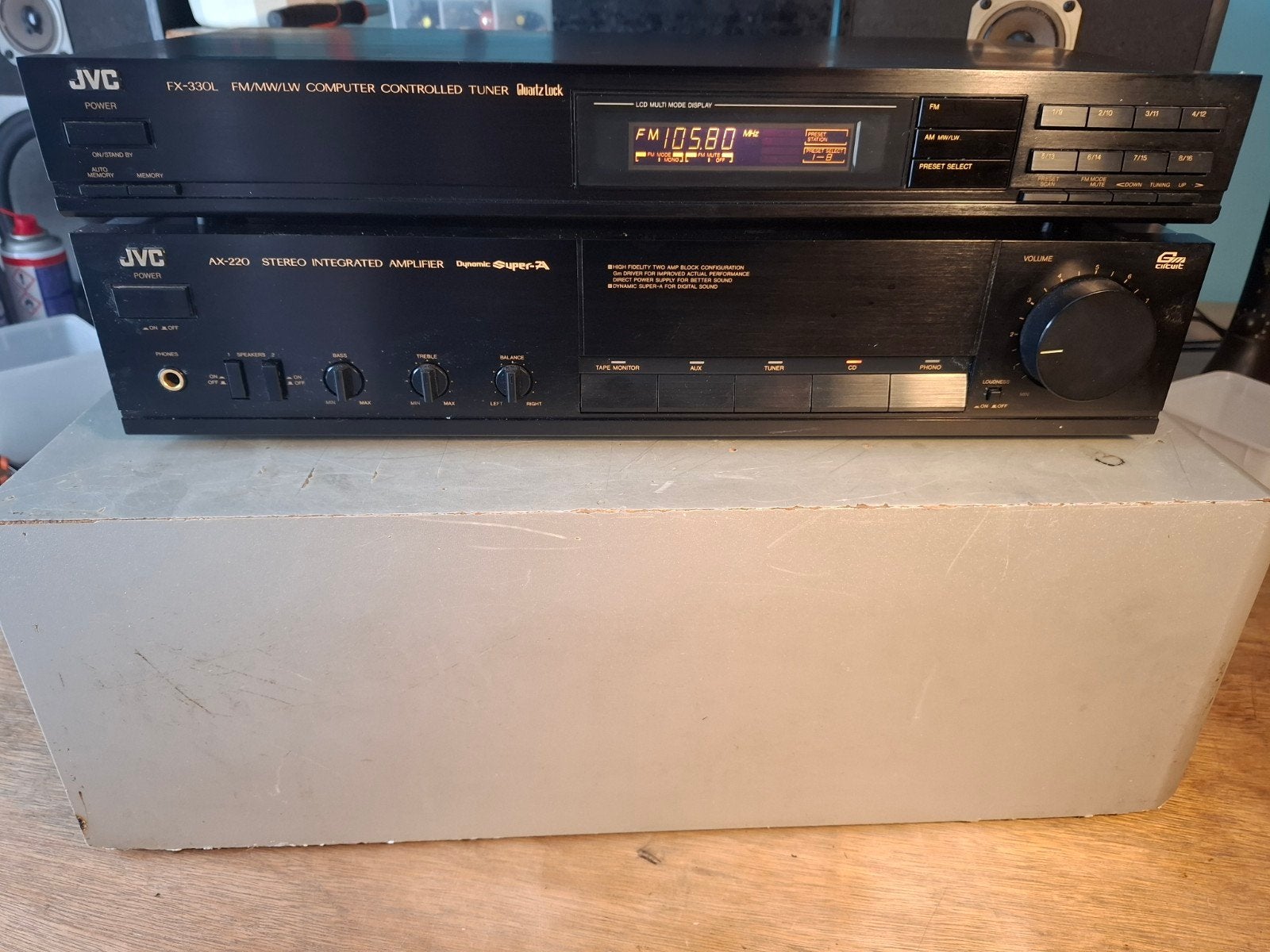 prachtige versterker en tuner jvc volledig na gezien koopje, Audio, Tv en Foto, Ophalen