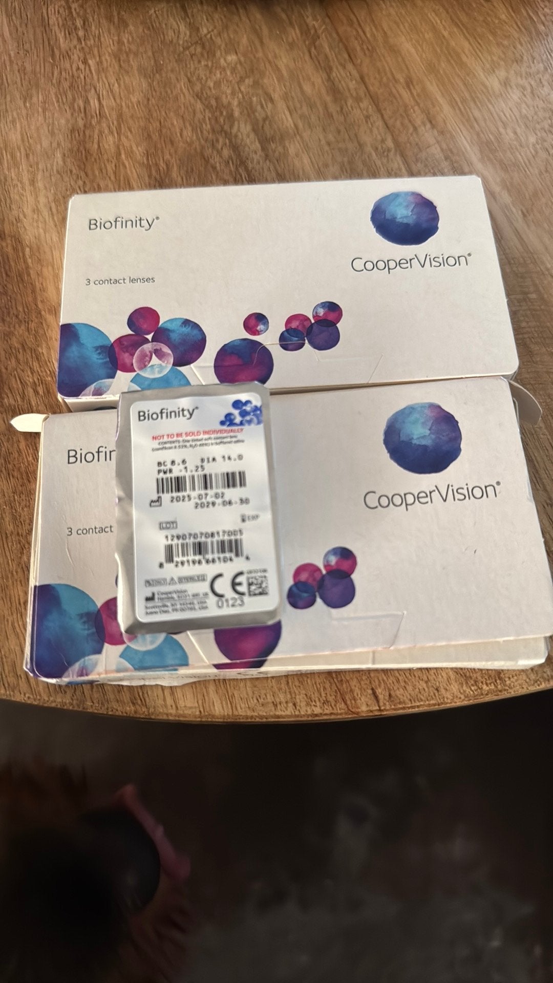 Contactlenzen -1.25. - 4 stuks, Ophalen, Nieuw