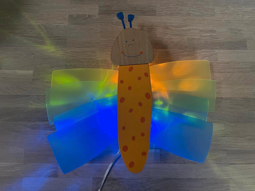 Nachtlamp / muurlamp vlinder HABA, Enlèvement ou Envoi, Comme neuf, Lampe