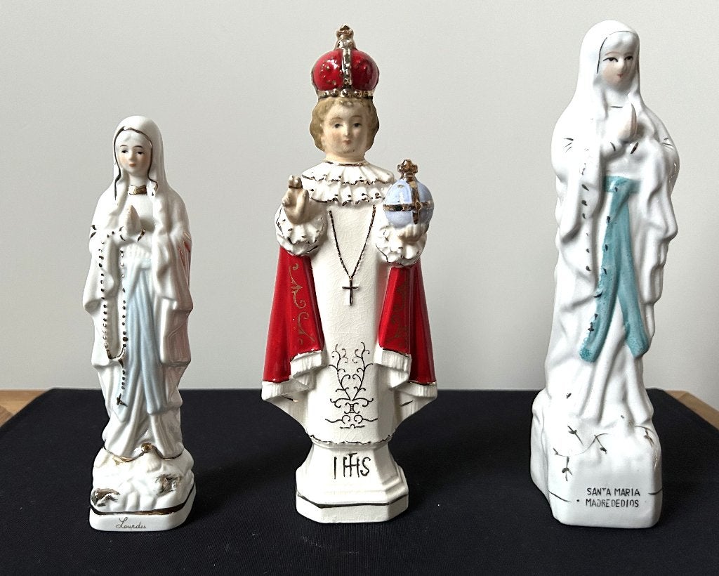 Porseleinen Beeldjes : Maria - Kindje Jezus van Praag, Ophalen of Verzenden