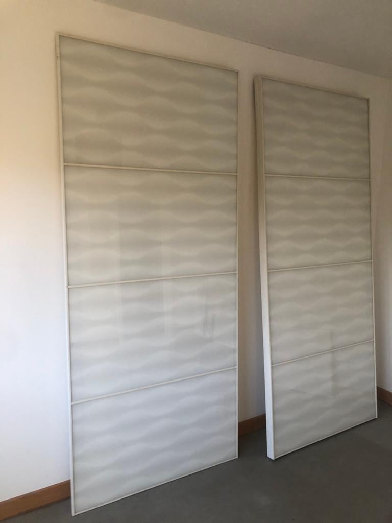 Portes coulissante pour pax ikea, 200 cm ou plus, Comme neuf, Verre, Enlèvement