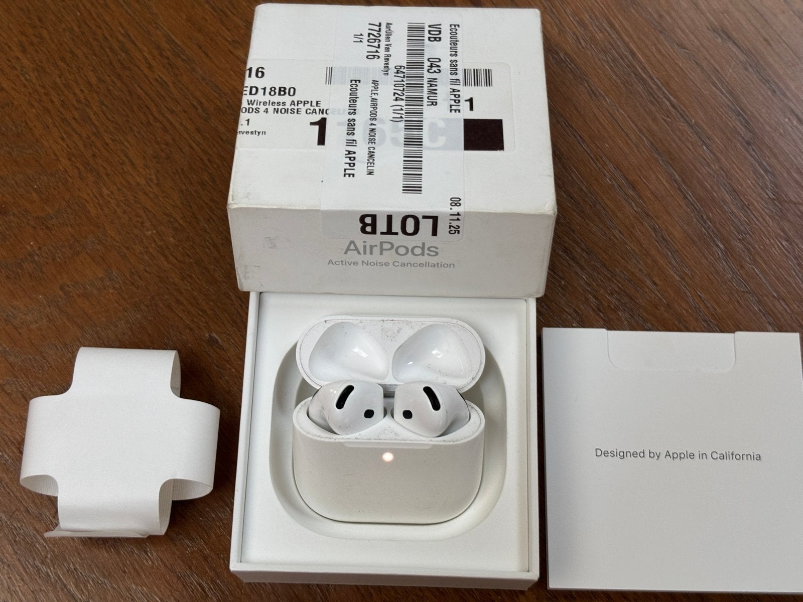 Apple AirPods 4 ANC (sous garantie), Réduction active du bruit, Enlèvement ou Envoi, Apple, Utilisé