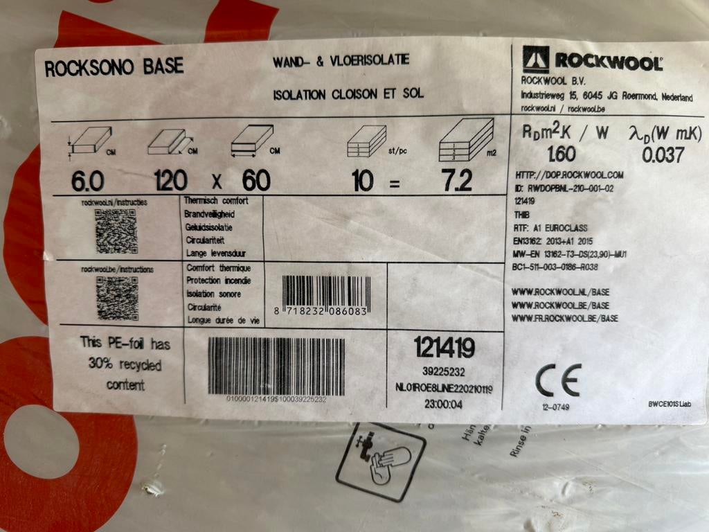 Rocksono Base 6cm dik, Isolation de sol, 4 à 8 cm, Neuf, 15 m² ou plus