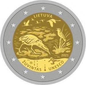 Offre Žuvintas lituanienne de 2 euros 2021, Timbres & Monnaies, Enlèvement ou Envoi, Autres pays, 2 euros, Monnaie en vrac