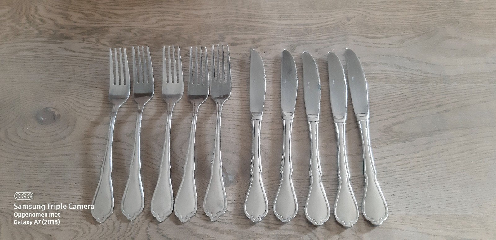 Bestekset 10 delig, Ophalen of Verzenden, Gebruikt, Inox of Chroom, Bestekset