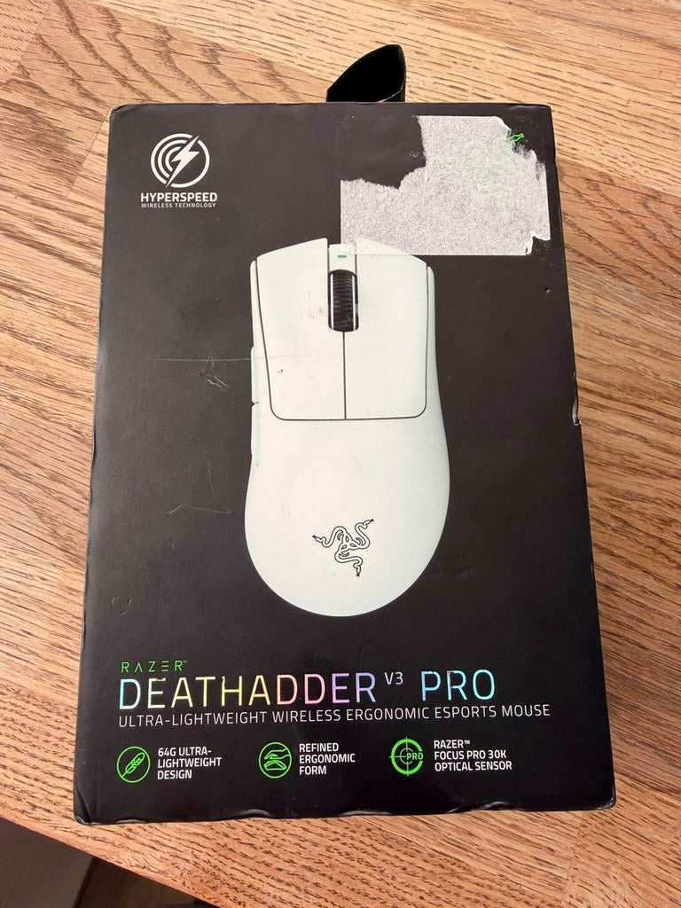 Razer DeadhAdder V3 pro, Informatique & Logiciels, Souris, Ergonomique, Souris, Comme neuf, Enlèvement