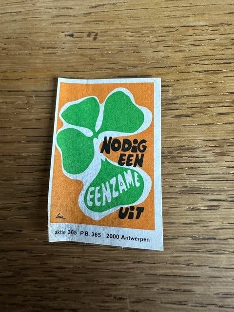 etiket label lucifer doos nodig een eenzame uit, Gebruikt, Ophalen of Verzenden, Info@bodi.ezz, Aktie
