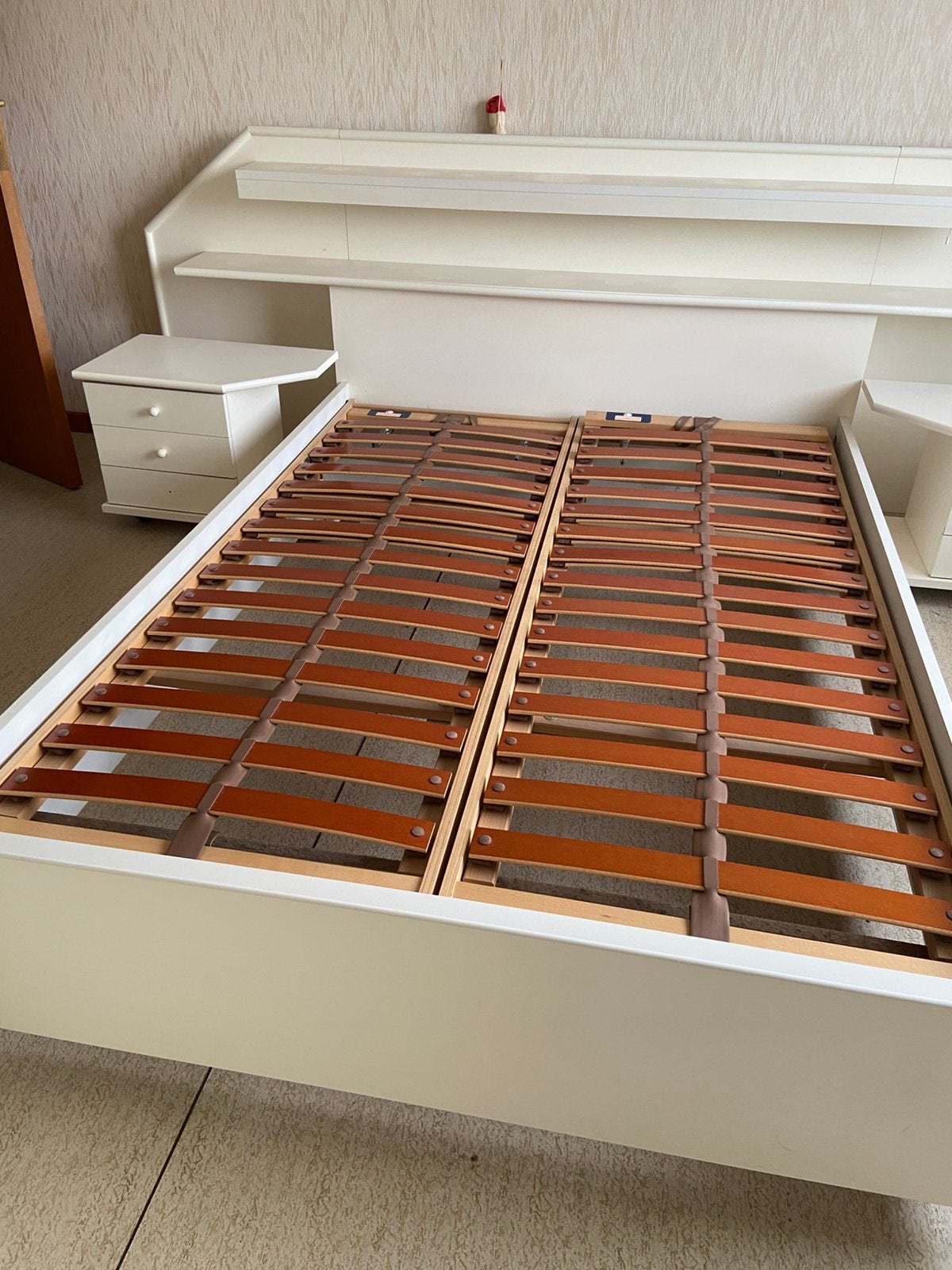 Witte slaapkamer, Maison & Meubles, Moderne stijl, Queen size, 140 cm, Enlèvement