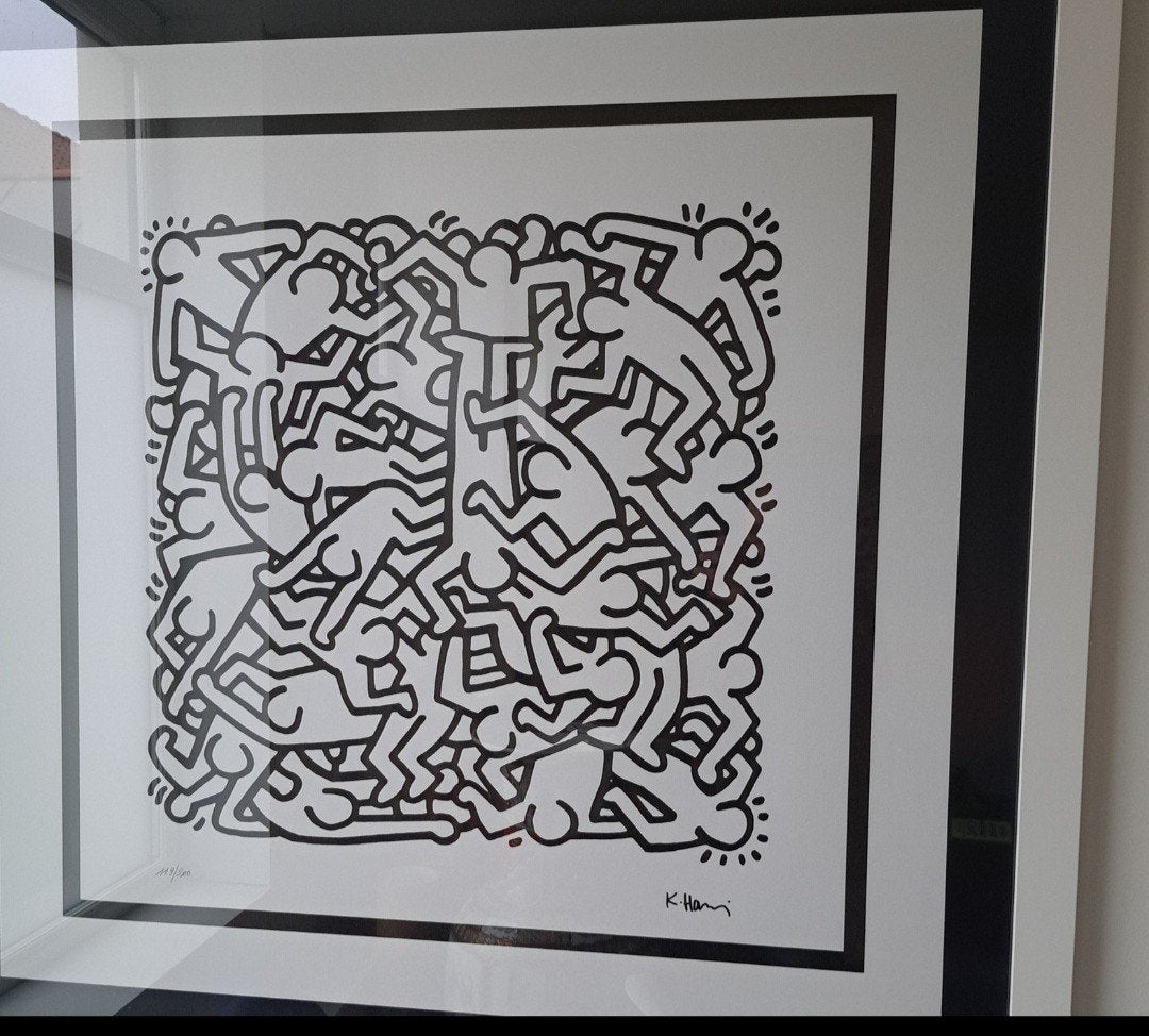 Keith Haring - party of life invitation, Ophalen of Verzenden