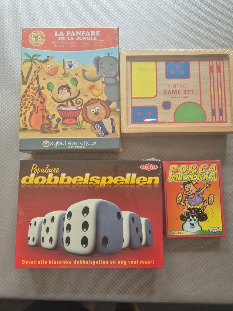 Pakket gezelschapsspellen - allemaal nieuw!, Ophalen of Verzenden, Nieuw, Tactic