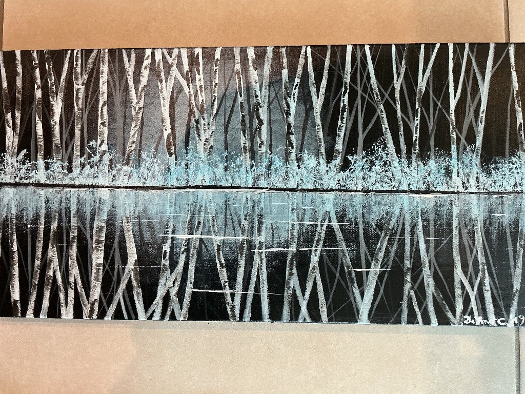 Schilderij berken Bob Ross, Ophalen