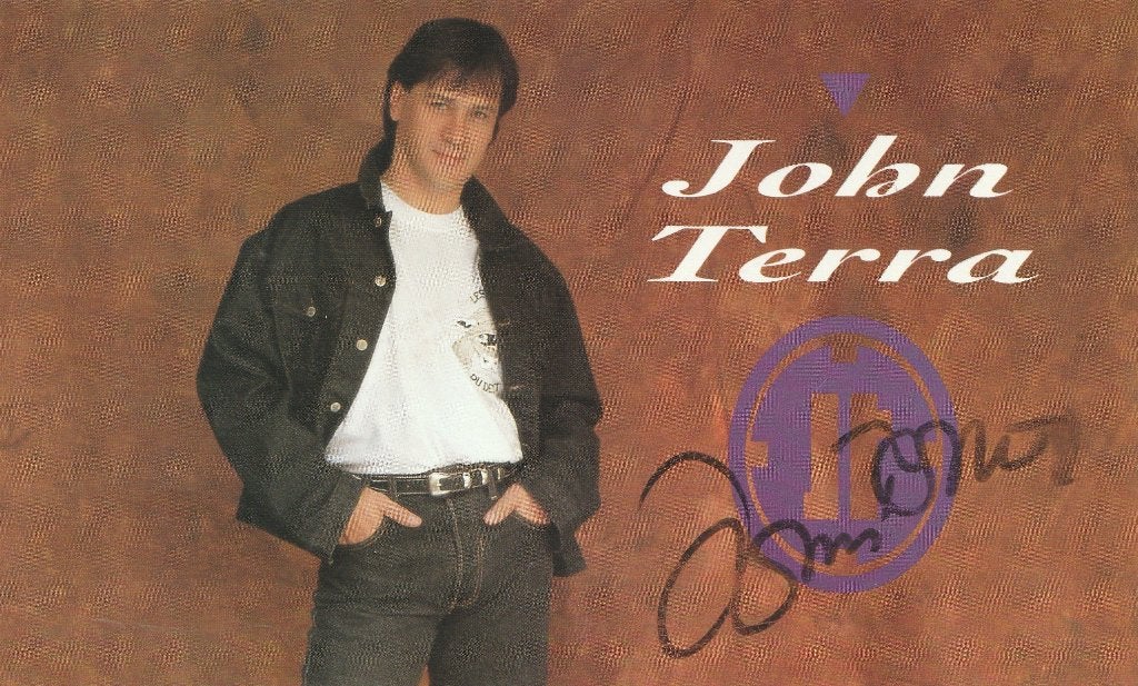 John Terra - foto met handtekening - 1993, Verzamelen, Ophalen of Verzenden, Zo goed als nieuw, Foto of Kaart, Gesigneerd
