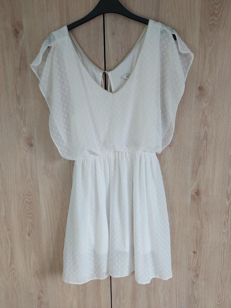 Wit zomerjurkje vintage love maat S, Kleding | Dames, Jurken, Verzenden, Maat 36 (S), Wit