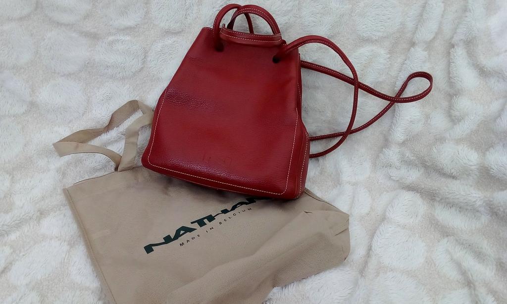 Nathan rode leren tas, Ophalen of Verzenden, Zo goed als nieuw, Rood