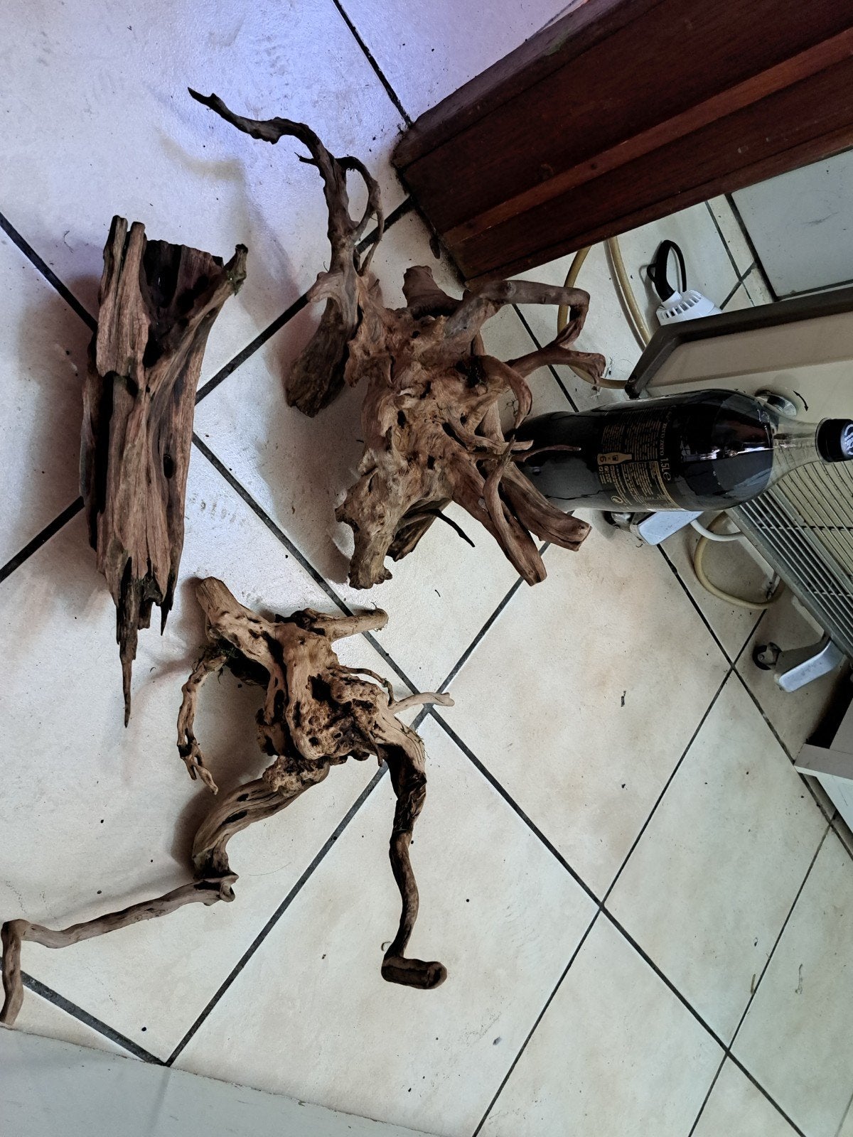 3 Souche d arbre pour aquarium ou reptile, Enlèvement ou Envoi, Utilisé, Plante(s), Pierre ou Bois