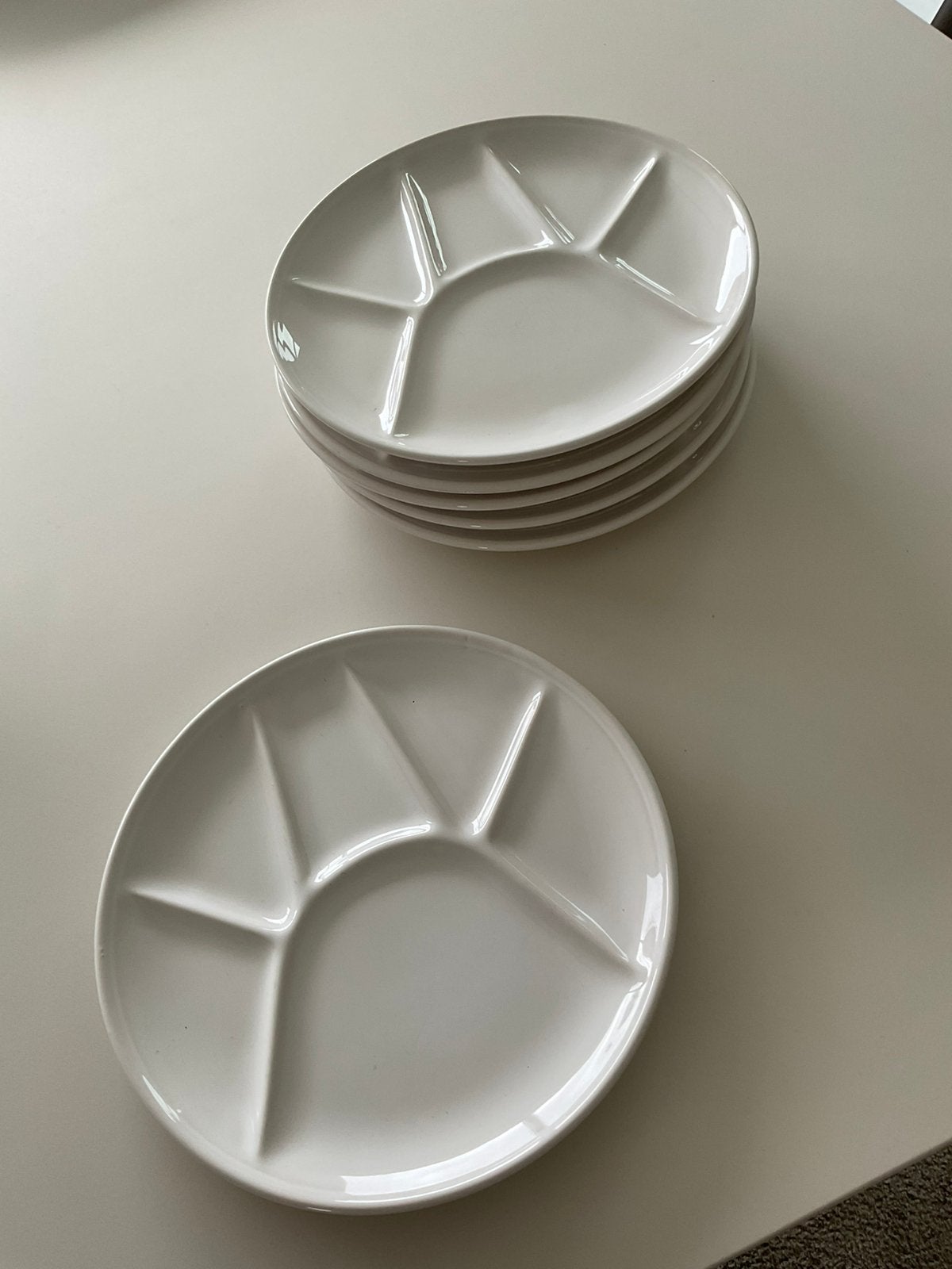 Zes fondueborden, Huis en Inrichting, Keuken | Servies, Ophalen of Verzenden, Zo goed als nieuw