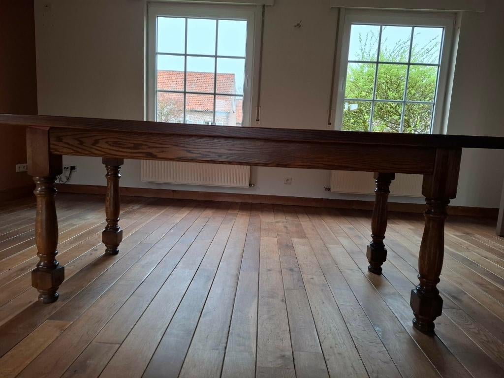 Houten tafel, Huis en Inrichting, Tafels | Eettafels, Ophalen, Gebruikt, 200 cm of meer, 50 tot 100 cm
