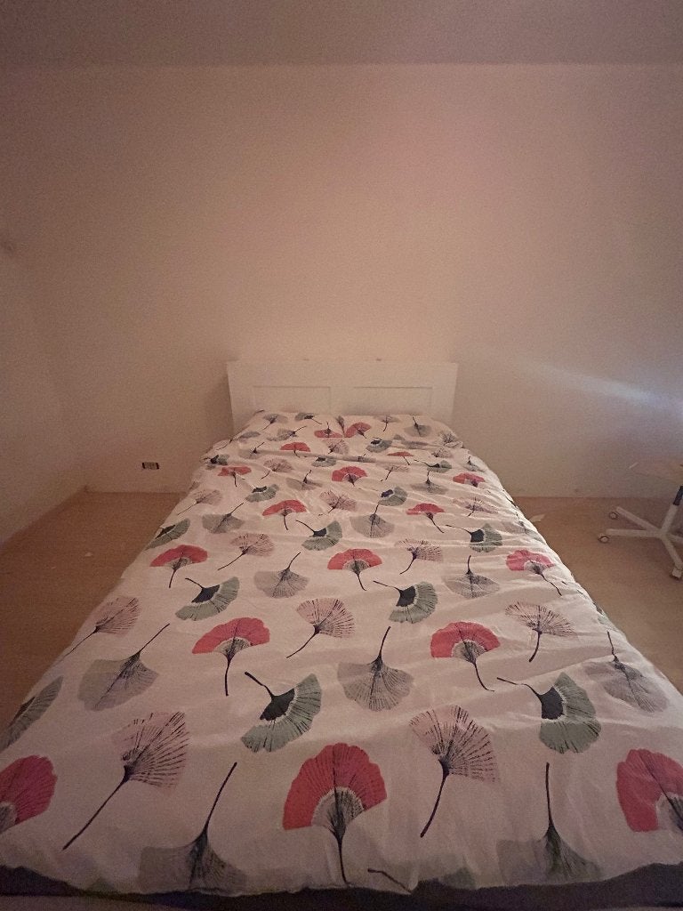 Bed met lades, Ophalen, Gebruikt, Wit, Twijfelaar