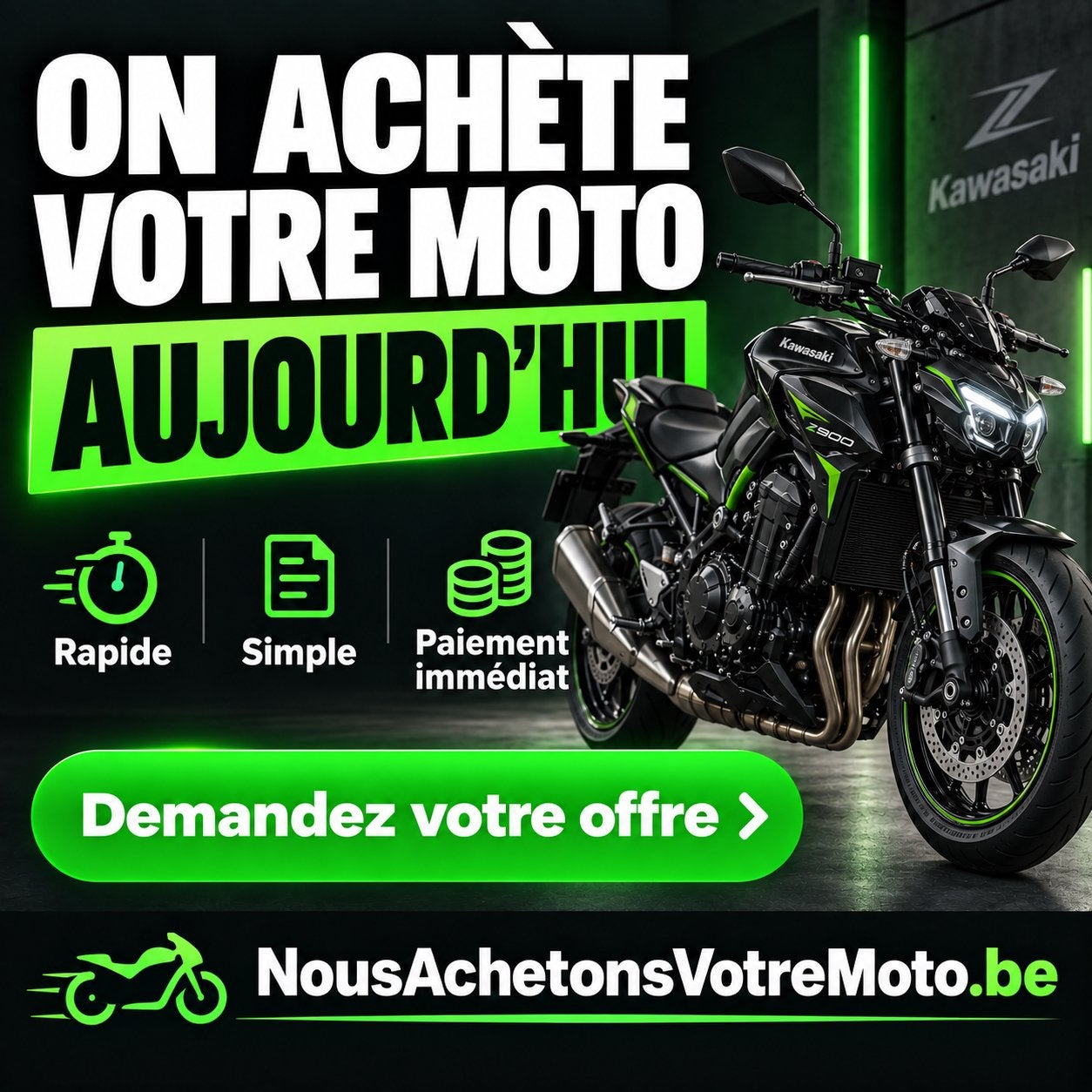 Rachat moto Yamaha Honda BMW Kawasaki KTM Paiement immediat, Motos, Enlèvement