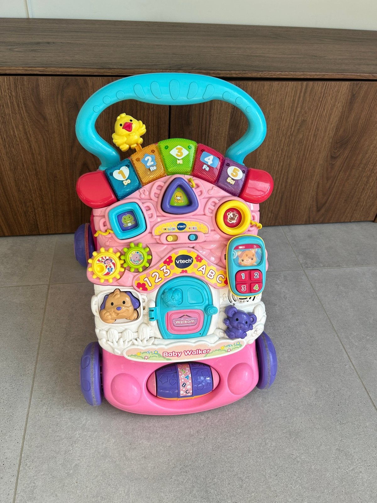 Vtech Babywalker Roze loopwagen, Ophalen, Gebruikt