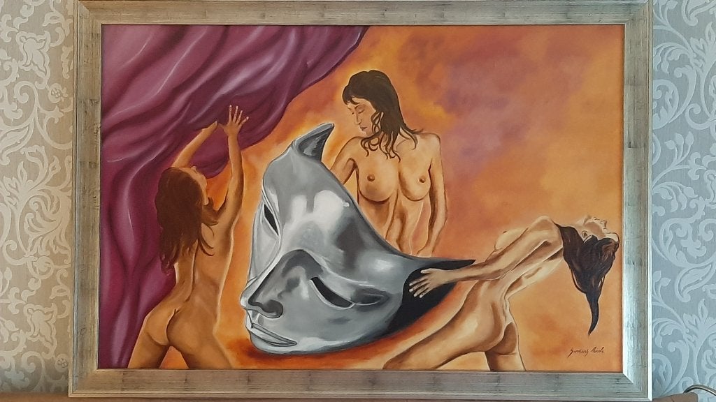 schilderij, Antiek en Kunst, Ophalen, Overig onderwerp, Handgeschilderd, Olieverf