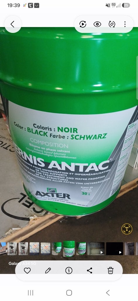 Axter Antac lak (blik van 30 liter), Ophalen, Zwart, Nieuw, Verf