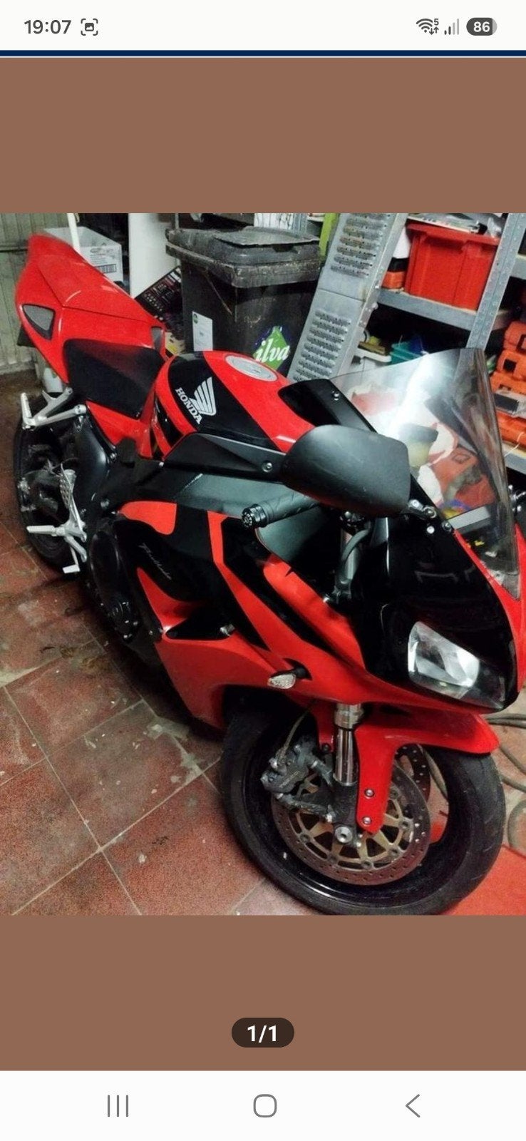 Honda cbr1000rr, Ophalen