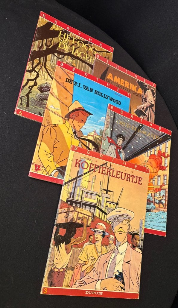 BERTHET - Dupuis, 5 strips 1985 Nederlandstalig, Complete serie of reeks, Ophalen of Verzenden, Zo goed als nieuw, BERTHET