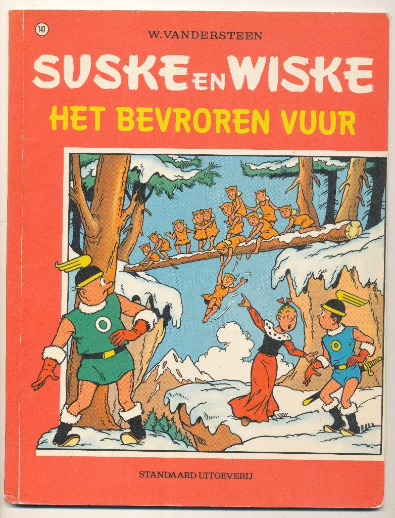 141 Suske en Wiske 1973 - Het bevroren vuur  ( 1' druk ), Gelezen, Willy Vandersteen, Eén stripboek, Ophalen of Verzenden