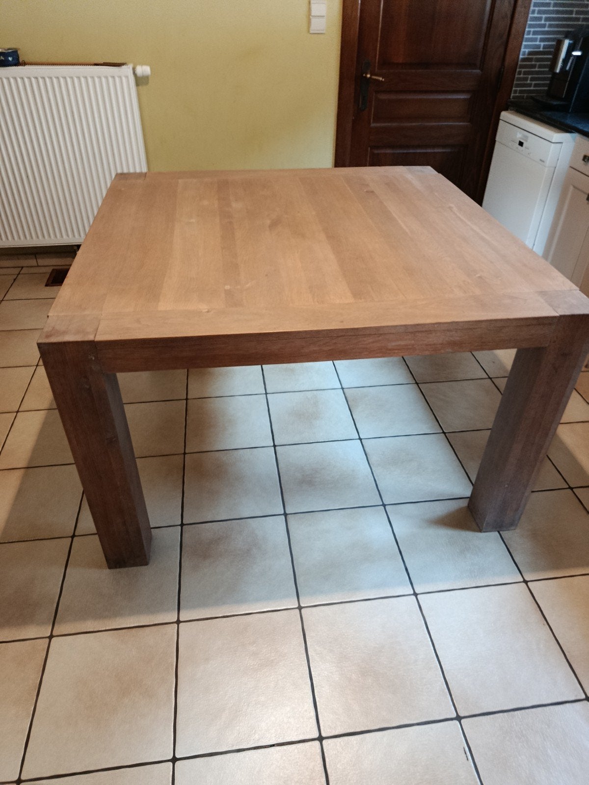 Massief eiken tafel, Ophalen
