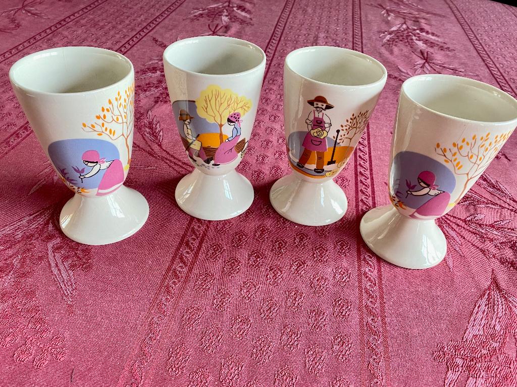 Set van 4 ciderschalen, Verzamelen, Glas en Drinkglazen, Ophalen of Verzenden, Zo goed als nieuw, Overige typen