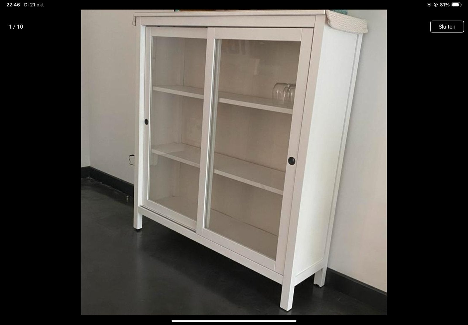 Vitrinekast Hemnes IKEA, Ophalen, Zo goed als nieuw