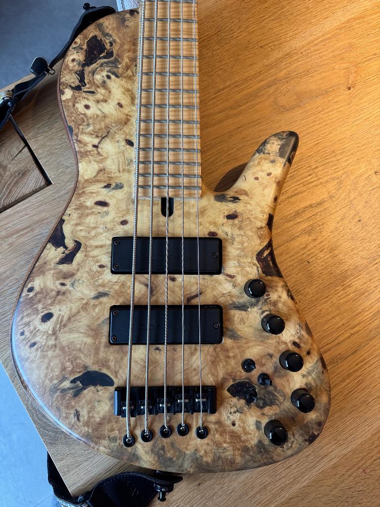 Exclusieve Maruszczyk handmade basgitaar twv 4300€, Enlèvement, Comme neuf, Électrique, 5 cordes