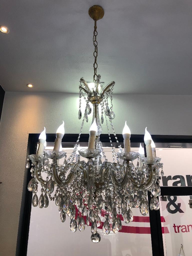 Lustre Marie-Thérèse cristal de Bohême, Antiquités & Art, Enlèvement