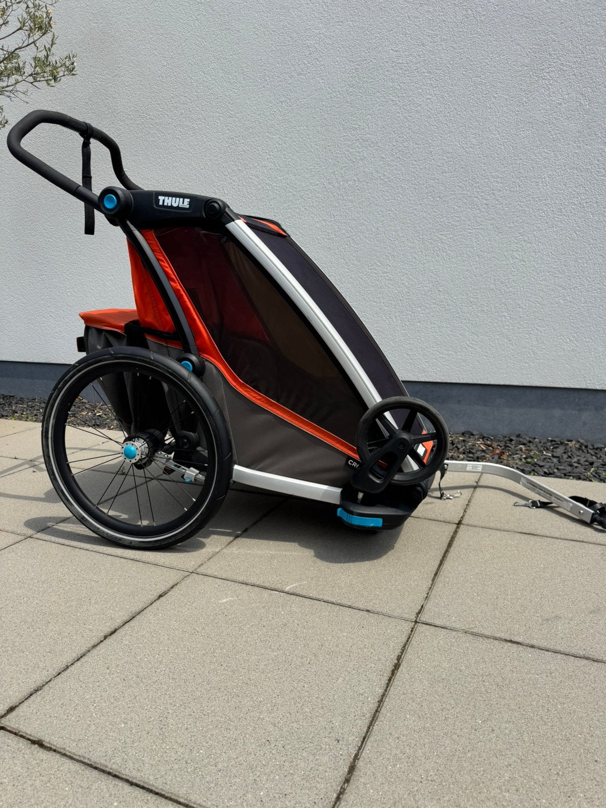 Thule charriot cross 1 met regenhoes, Ophalen, Gebruikt, Kinderkar, Opvouwbaar