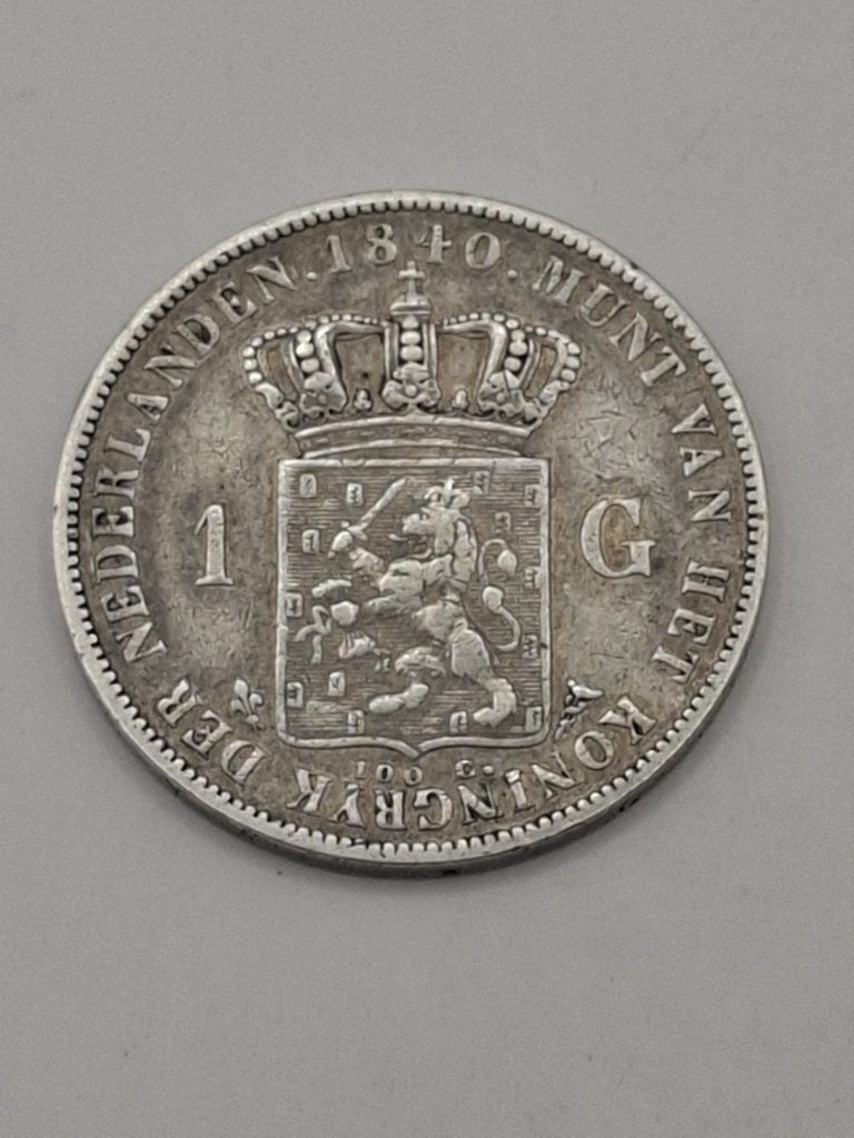 Zilveren 1 Gulden 1840 - Willem I, 1 gulden, Zilver, Ophalen of Verzenden, Koning Willem I