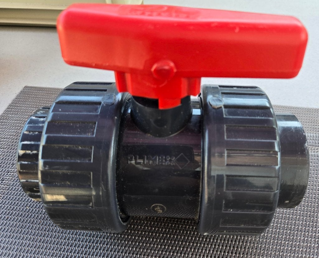 PVC kogelkraan 50 mm dubbele wartel.(Plimex), Jardin & Terrasse, Accessoires de piscine, Enlèvement ou Envoi, Comme neuf