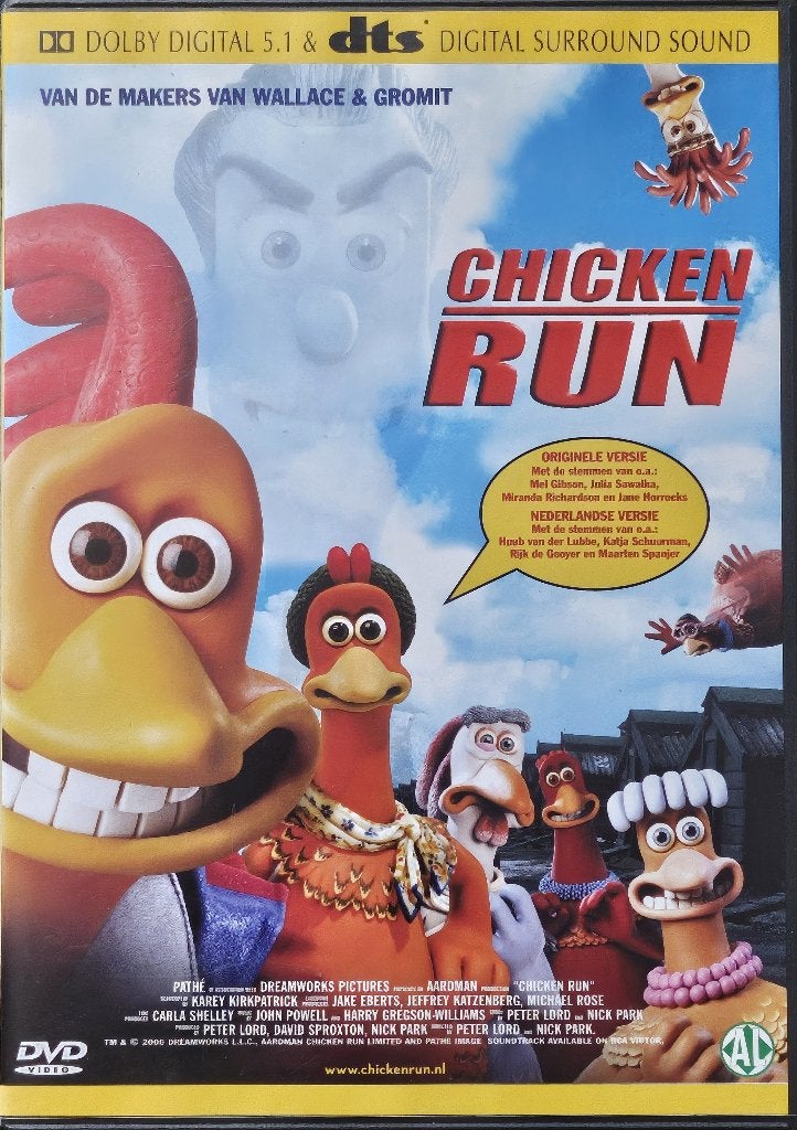 Chicken Run (2000), Cd's en Dvd's, Animatie, Nederlands, Ophalen of Verzenden, Zo goed als nieuw