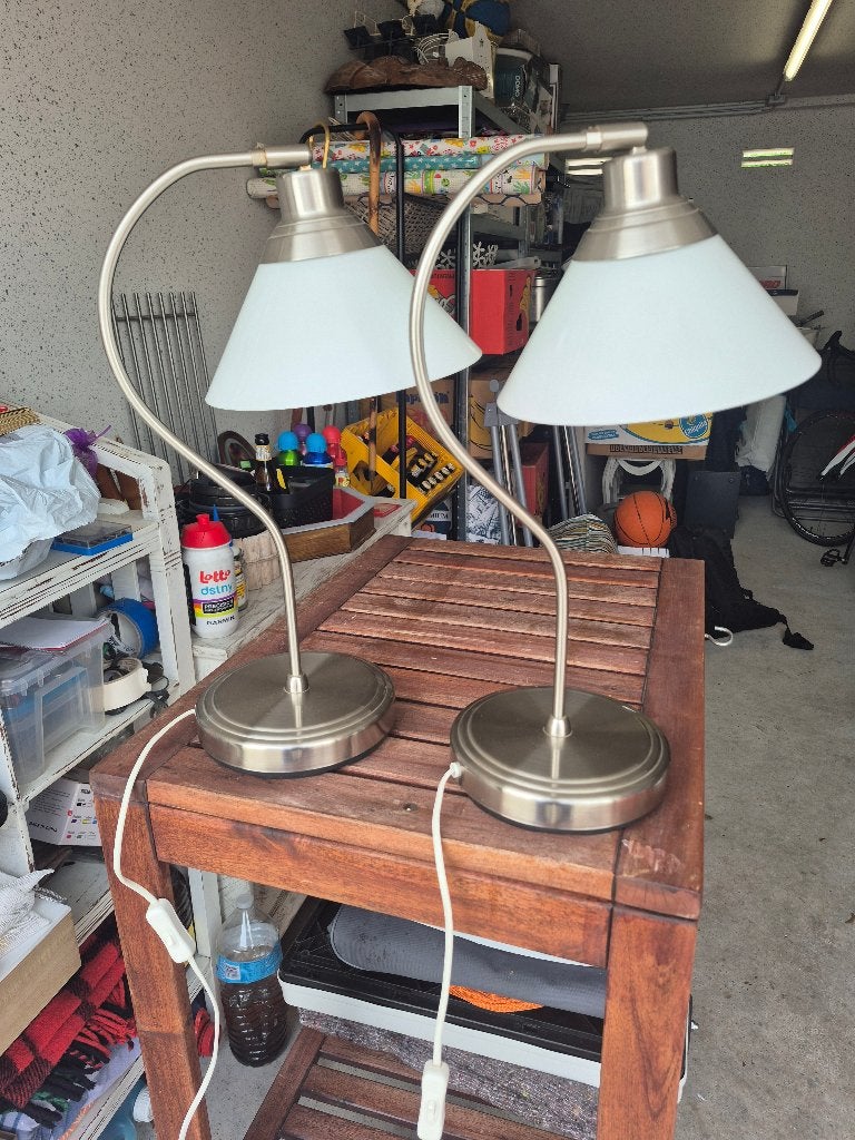 Twee Nacht- en/of Bureau lampen, Ophalen, Inclusief lichtbron, Gebruikt, Nachtlamp