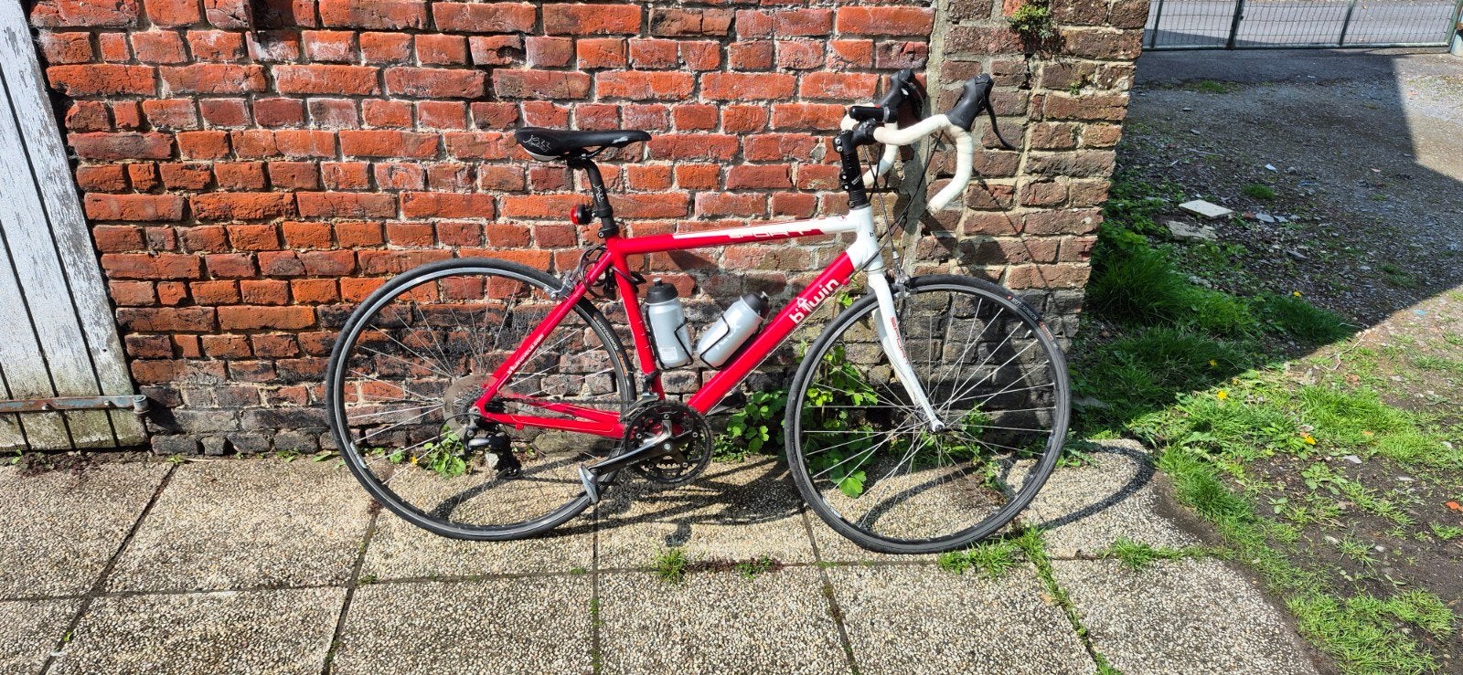 Koersfiets alles van shimano rood wit tip top in orde, Ophalen
