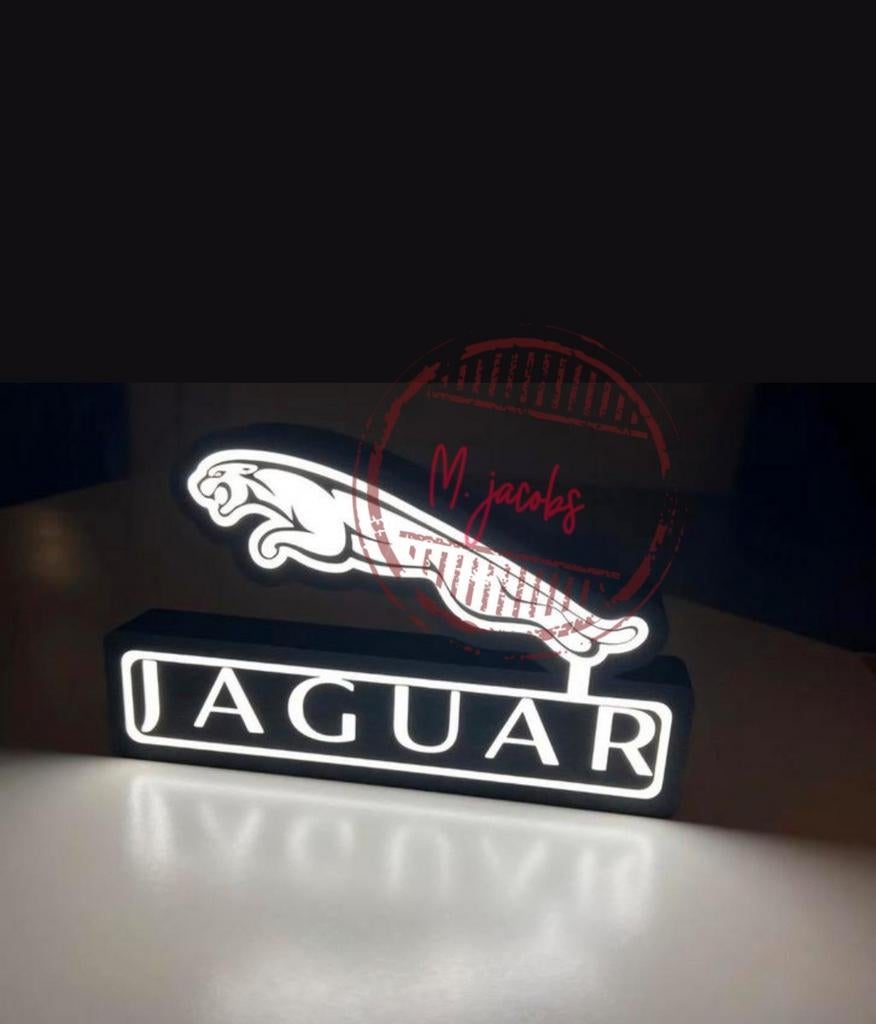 Mooie Jaguar lichtbak met LED verlichting., Verzamelen, Merken en Reclamevoorwerpen, Ophalen of Verzenden, Nieuw, Lichtbak of (neon) lamp