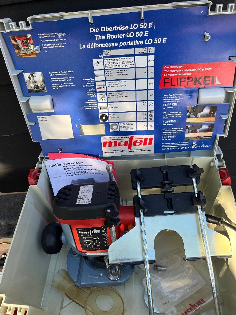 Professionele bovenfrees houtbewerking MAFELL LO 50 E, Électrique, Routeur, Comme neuf, Enlèvement