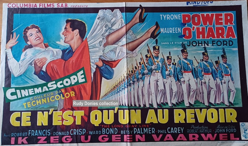 Affiche belge « La longue ligne grise », Collections, Enlèvement ou Envoi, Rectangulaire horizontal, A1 jusqu'à A3, Utilisé